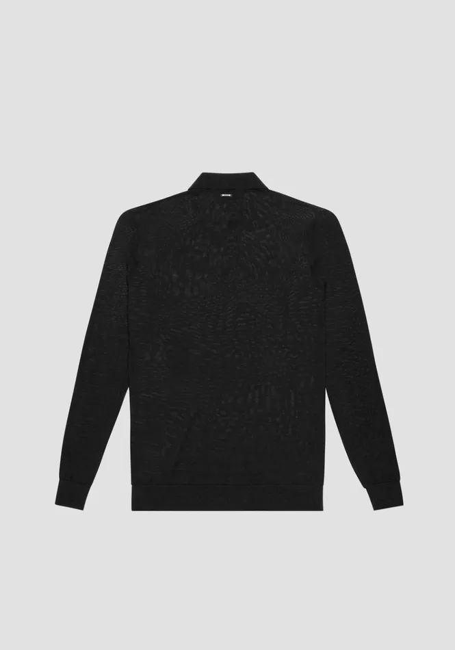 Knitwear Men Antony Morato Regular Fit Sweater With Collar In Wool Blend Black