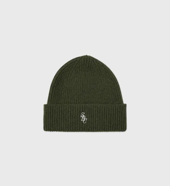 Knitwear Women Sporty and Rich SRC Wool Beanie 8211 KakiWhite