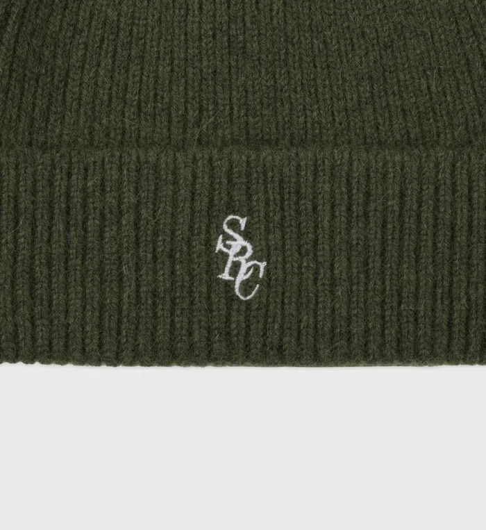 Knitwear Women Sporty and Rich SRC Wool Beanie 8211 KakiWhite