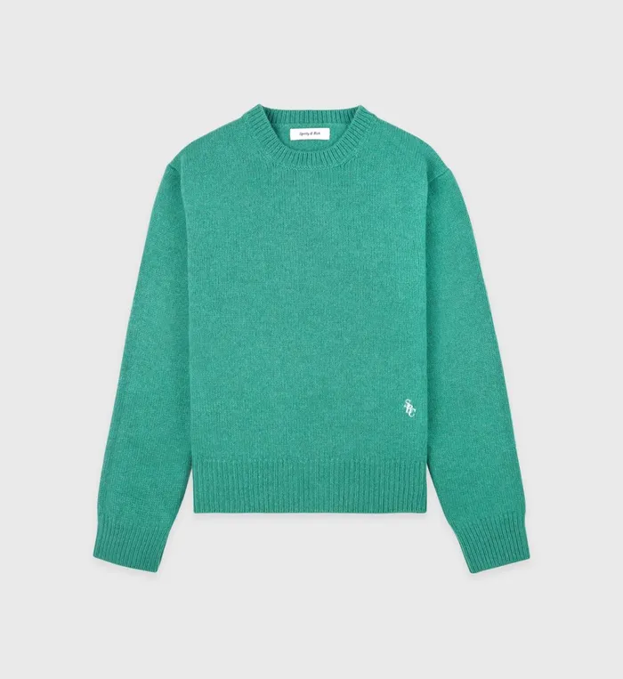 Knitwear Women Sporty and Rich SRC Wool Crewneck 8211 Spring GreenWhite