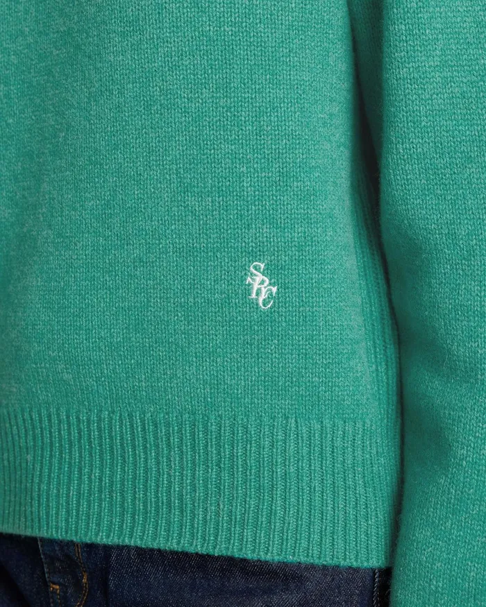 Knitwear Women Sporty and Rich SRC Wool Crewneck 8211 Spring GreenWhite