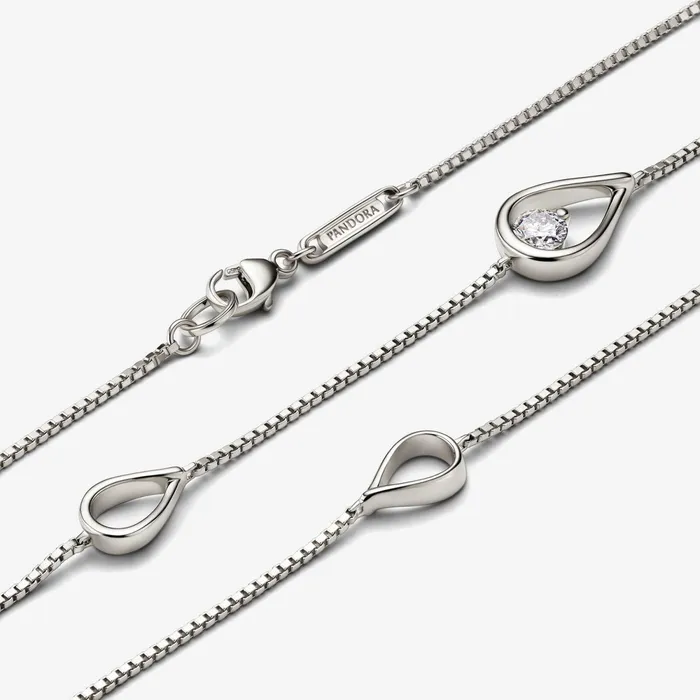 LabGrown Diamond Necklaces Women Pandora Online Infinite 14k White Gold Labgrown Diamond Long Pendant Necklace White Gold