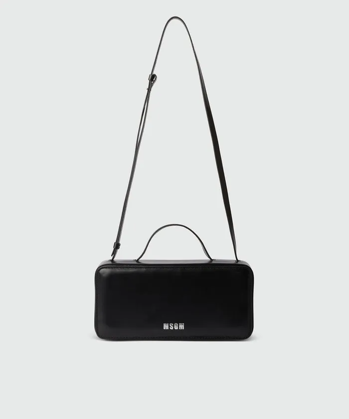 Large Shiny Leather Clap Bag Women MSGM Shoulder And Crossbody Bags