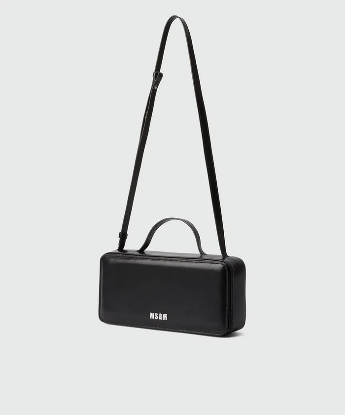 Large Shiny Leather Clap Bag Women MSGM Shoulder And Crossbody Bags