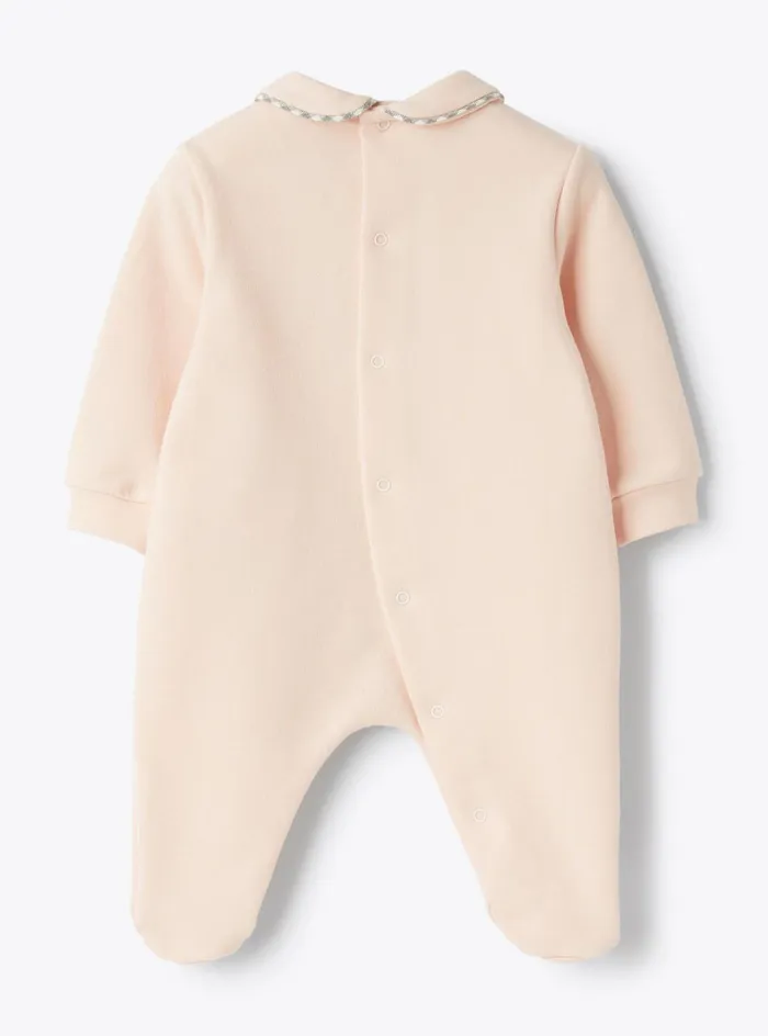 Layette Baby 036 Il Gufo Stretch Cotton Fleece Jumpsuit With Little Bears