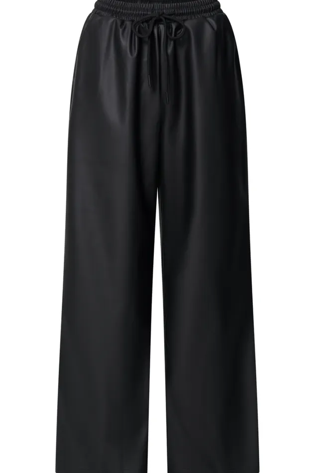 Leah Pants 8211 High Waist Drawstring Faux Leather Pants In Black Women Showpo Pants