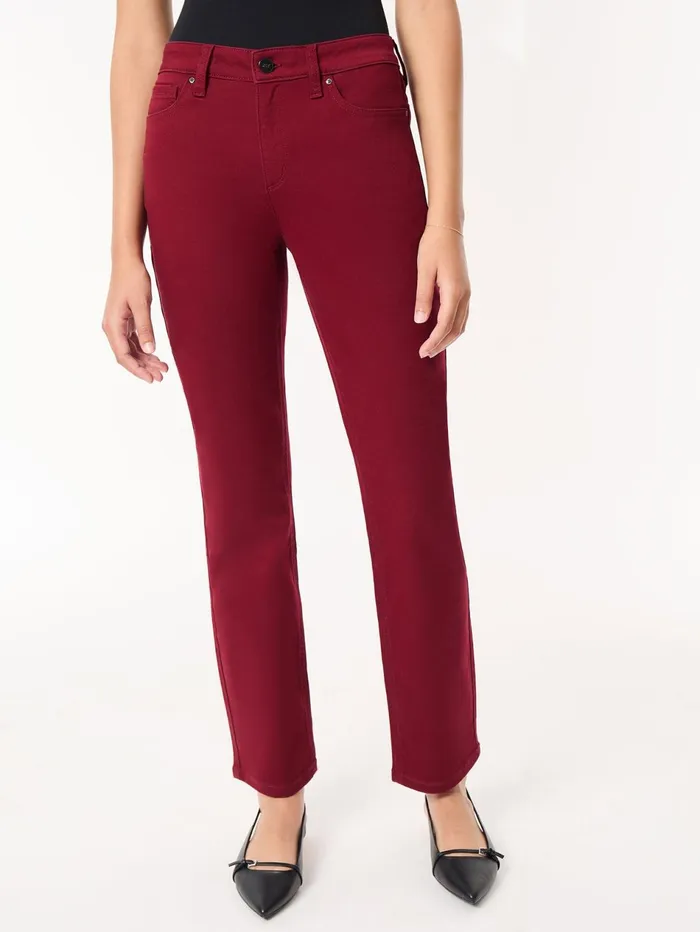 Lexington Straight Leg Jeans Bordeaux Women Jones New York Straight Leg Jeans Lexington Straight Leg Jeans Bordeaux Women Jones New York Straight Leg Jeans