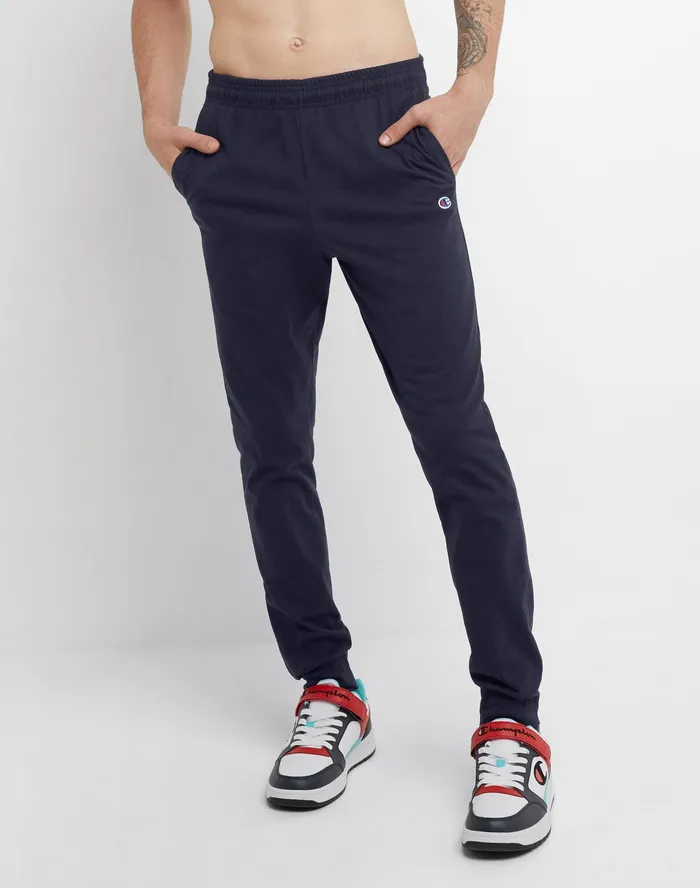 Lightweight Lounge Joggers C Logo 31034 Navy Men Champion Pants and Joggers