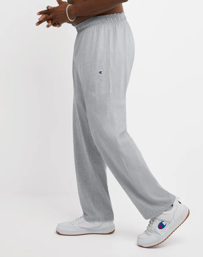 Lightweight Lounge Pants Open Hem C Logo Big and Tall Oxford Grey Men Champion Pants and Joggers