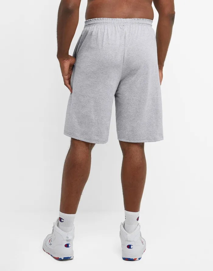 Lightweight Lounge Shorts C Patch Logo Big and Tall Oxford Grey Men Champion Shorts