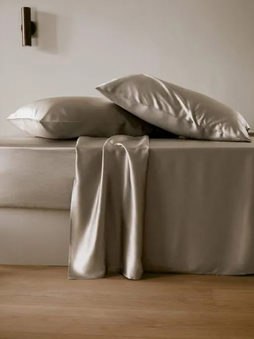 Lilysilk 25 Momme Seamless Silk Flat Sheet Home Silk Sheets
