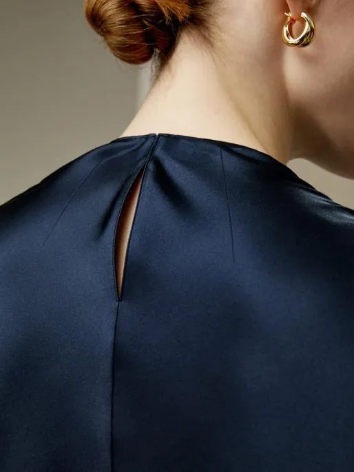Lilysilk Charming Silk Blouse With Oblique Pleats Women Blouses Shirts