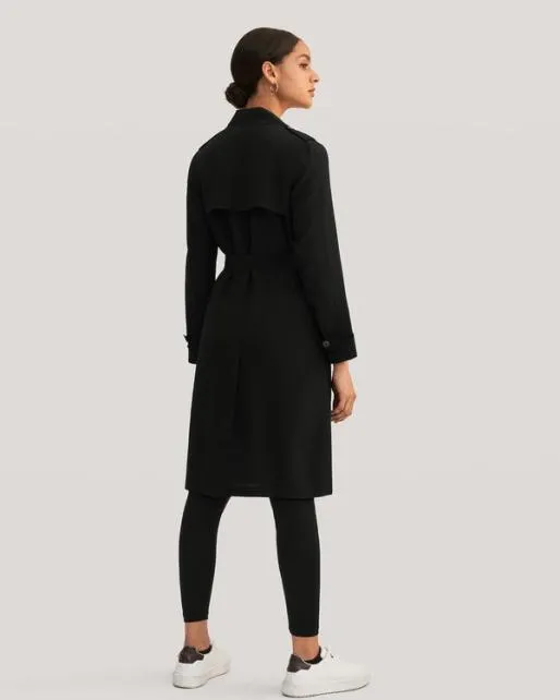 Lilysilk Classic Woman Double Breasted Silk Trench Coat Women Outerwear
