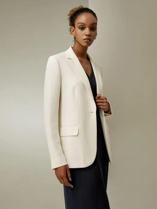 Lilysilk Heavy Silk Crepe Blazer 8211 Tailored Elegance For Office And Evening Women Outerwear