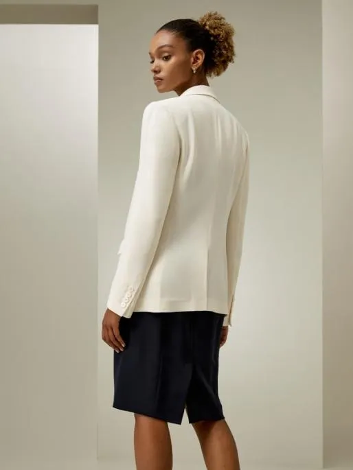 Lilysilk Heavy Silk Crepe Blazer 8211 Tailored Elegance For Office And Evening Women Outerwear