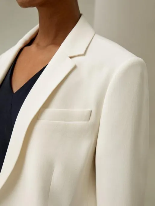 Lilysilk Heavy Silk Crepe Blazer 8211 Tailored Elegance For Office And Evening Women Outerwear