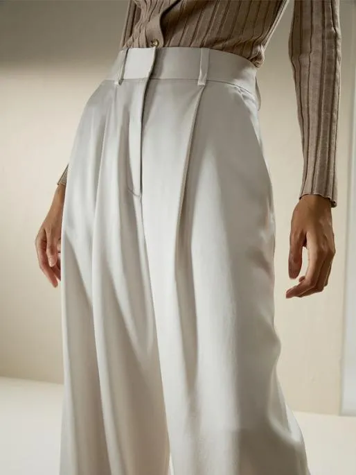 Lilysilk HighWaisted Wide Leg Dense Silk Pants Women Bottoms