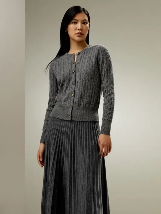 Lilysilk Luxurious Cable Knit Cashmere Sweater For Women Women Knitwear