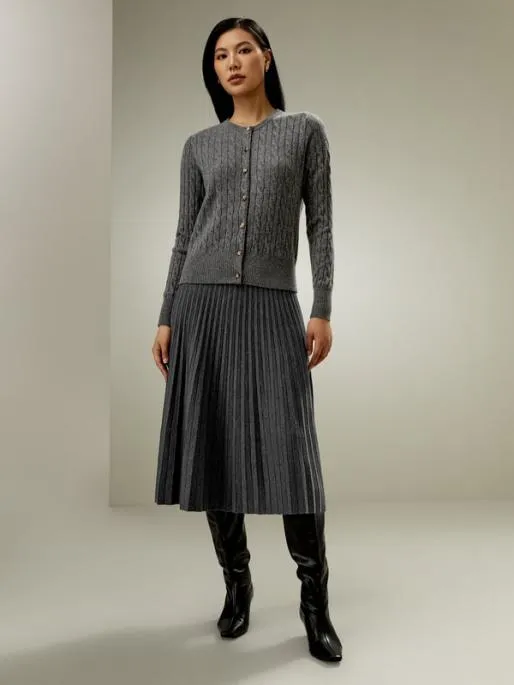 Lilysilk Luxurious Cable Knit Cashmere Sweater For Women Women Knitwear