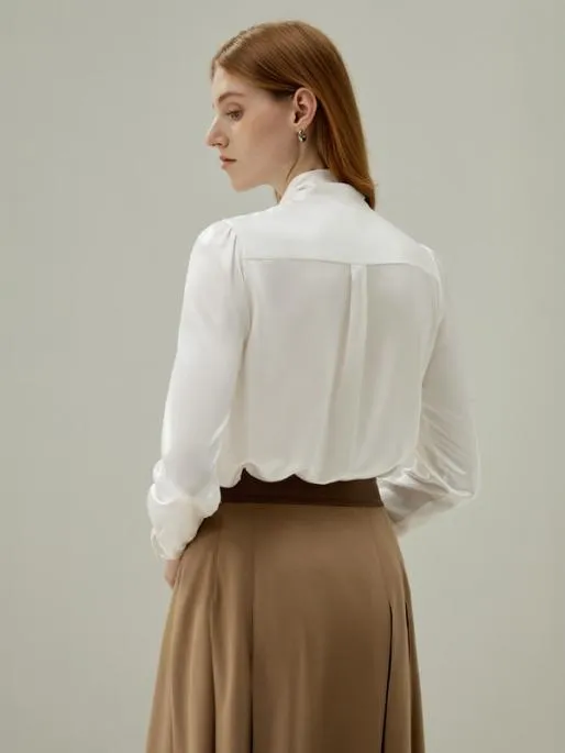 Lilysilk Natural Fabric Bowtie Neck Womens Silk Blouse Women Blouses Shirts