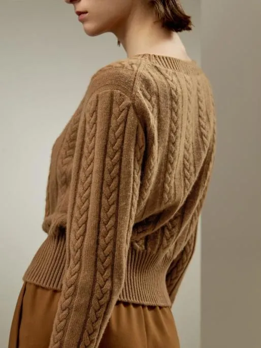 Lilysilk Pure Cashmere Drop Shoulder Crew Neck Sweater Women Knitwear