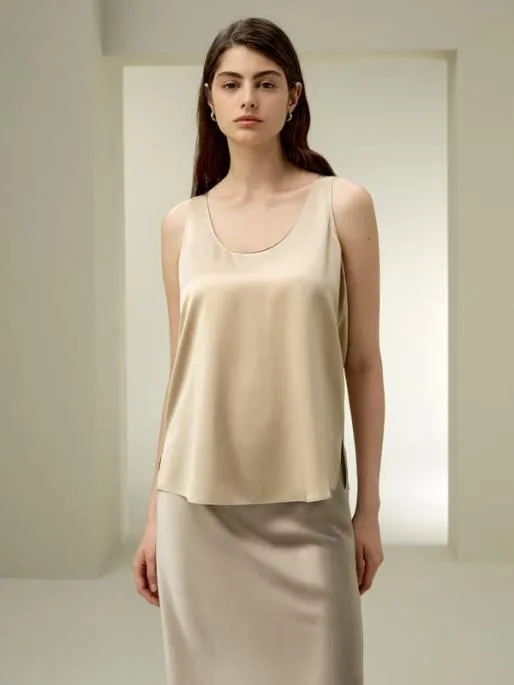 Lilysilk Relaxed Silk Uneck Tank Women Tops