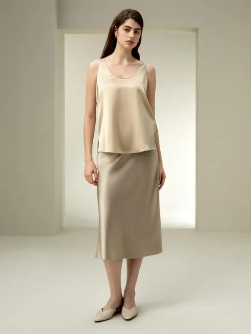 Lilysilk Relaxed Silk Uneck Tank Women Tops