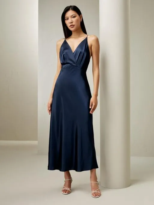Lilysilk Satin Halter Midi Dress 8211 Perfect For Wedding Guests Or Formal Events Women Jumpsuits Dresses