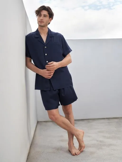Lilysilk Short Mens Silk Pajamas Matching Loungewear Sets Men Pajamas