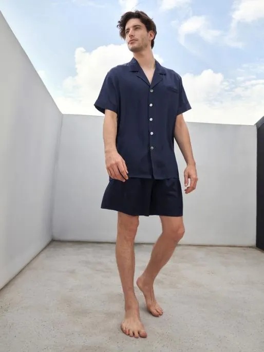 Lilysilk Short Mens Silk Pajamas Matching Loungewear Sets Men Pajamas