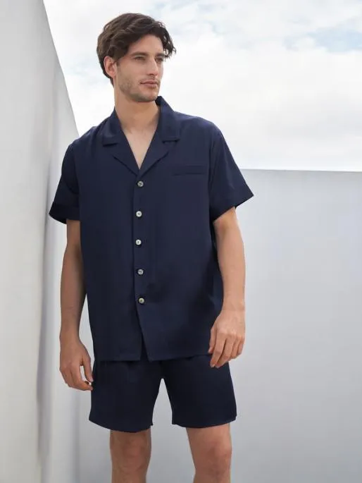 Lilysilk Short Mens Silk Pajamas Matching Loungewear Sets Men Pajamas