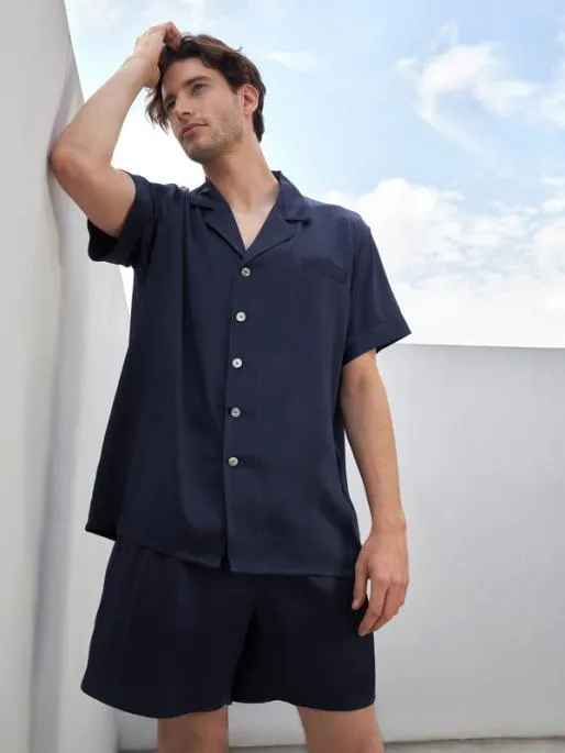 Lilysilk Short Mens Silk Pajamas Matching Loungewear Sets Men Pajamas