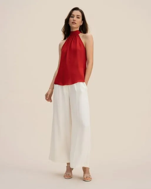 Lilysilk Silk Georgette Halter Neck Top Women Tops