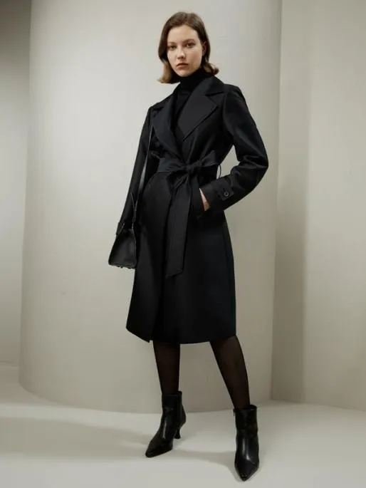 Lilysilk SilkWool Mixed Trenchcoat Women Knitwear