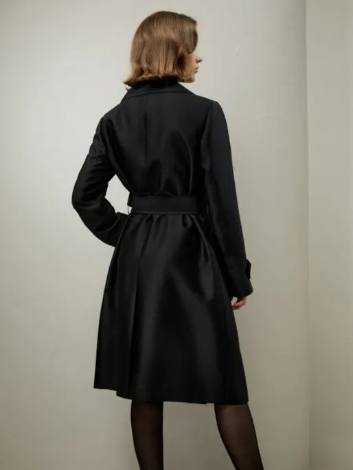 Lilysilk SilkWool Mixed Trenchcoat Women Knitwear