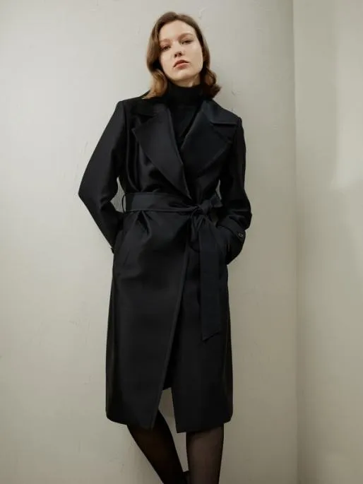 Lilysilk SilkWool Mixed Trenchcoat Women Knitwear