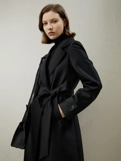Lilysilk SilkWool Mixed Trenchcoat Women Knitwear