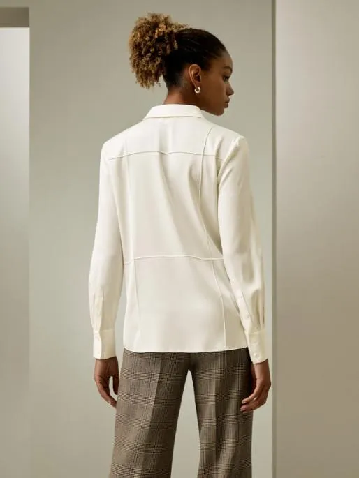 Lilysilk Sprezzatura Silk Blouse 8211 Minimalist 3D Tuck Design Women Blouses Shirts