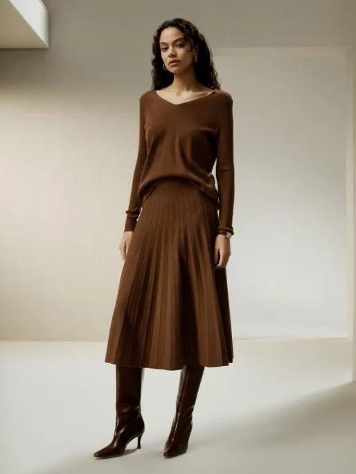 Lilysilk Vneck Ultrafine Merino Wool Sweater Women Knitwear