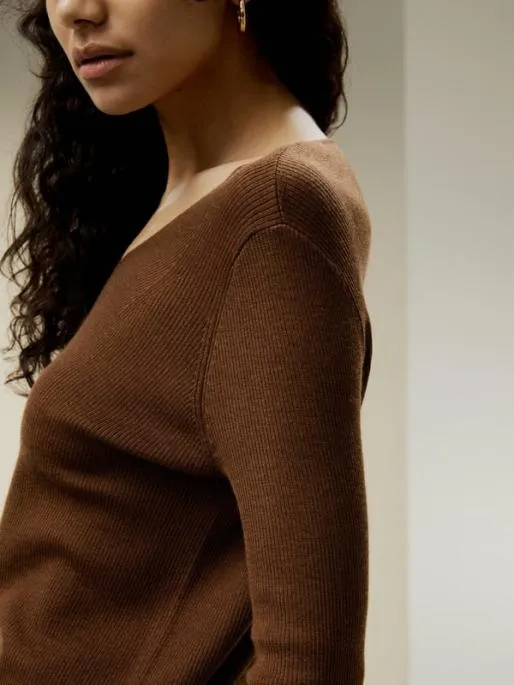 Lilysilk Vneck Ultrafine Merino Wool Sweater Women Knitwear