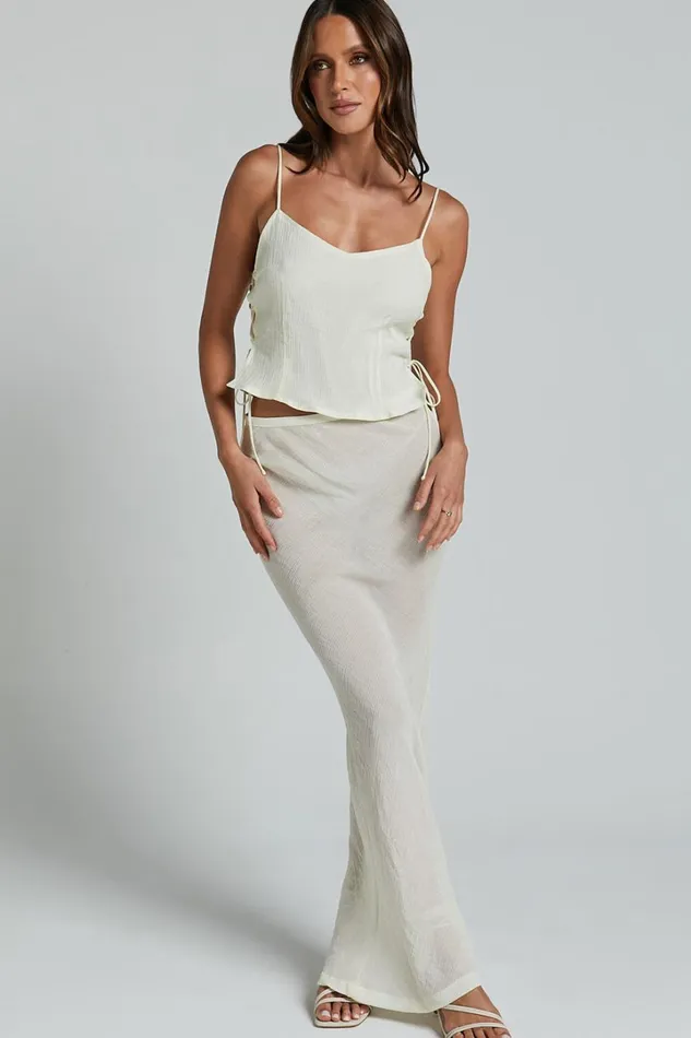 Lioness 8211 Endless Maxi Skirt In Ivory Women Showpo Skirts