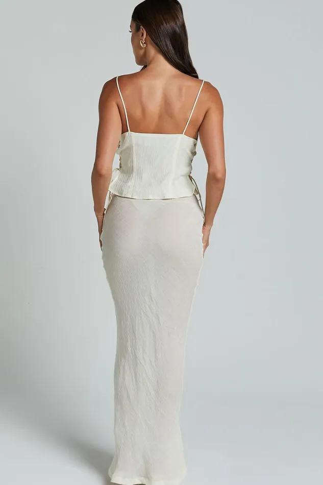 Lioness 8211 Endless Maxi Skirt In Ivory Women Showpo Skirts