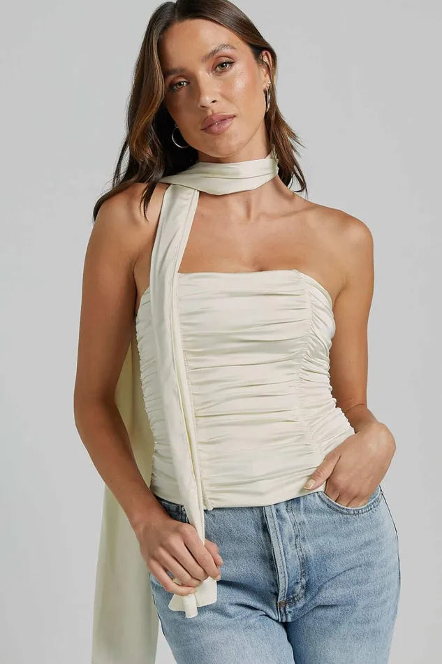 Lioness 8211 Island Bodice Top In CORNSILK Women Showpo Tops