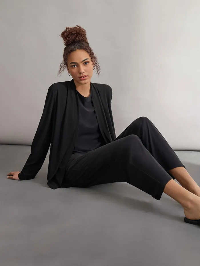 Long Sleeve Double Layer Cardigan Moss Crepe Women Jones New York Sale Long Sleeve Double Layer Cardigan Moss Crepe Women Jones New York Sale
