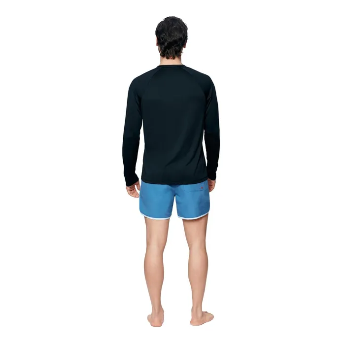 LongSleeve Sun Shirt C Patch Black Men Champion Swimwear