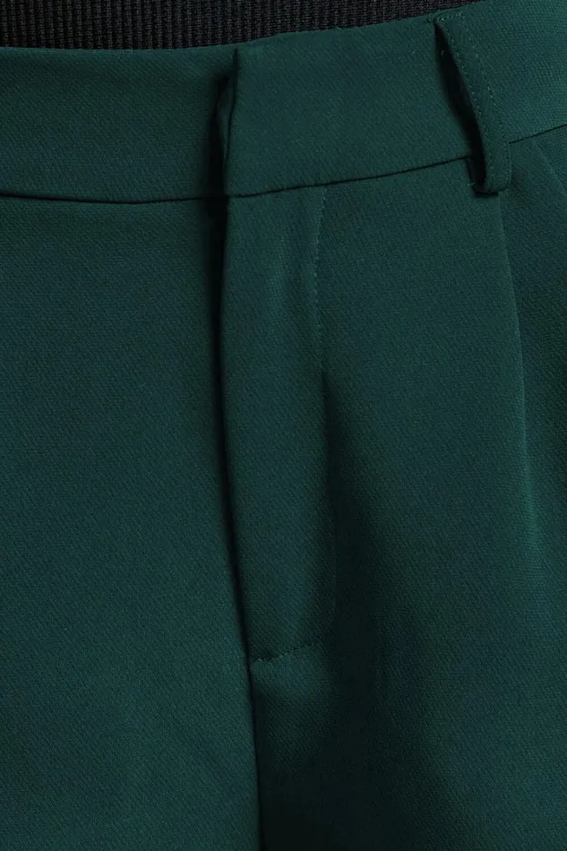 Lorcan Pants 8211 High Waisted Tailored Pants In Forest Green Women Showpo Modest Clothing