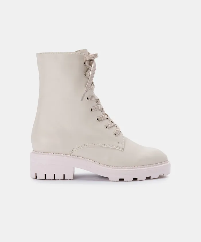 Lottie Boots Ivory Leather Women Dolce Vita Boots and Booties