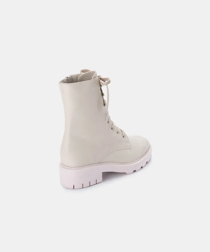 Lottie Boots Ivory Leather Women Dolce Vita Boots and Booties