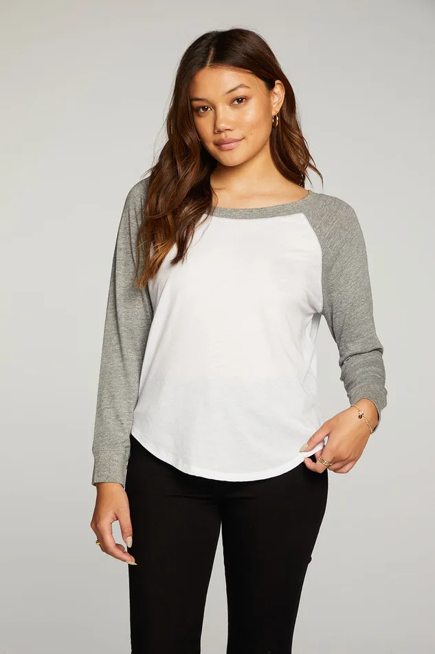 Loungewear Chaser Brand Womens Triblend Jersey Long Sleeve Baseball Tee