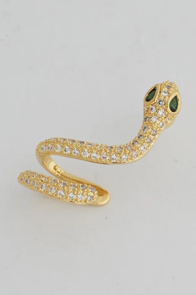 Lulah Diamante Snake Single Stud Earring In Gold Women Showpo Earrings